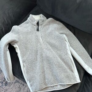 Lululemon Athletica Light Gray Quarter-Zip Pullover